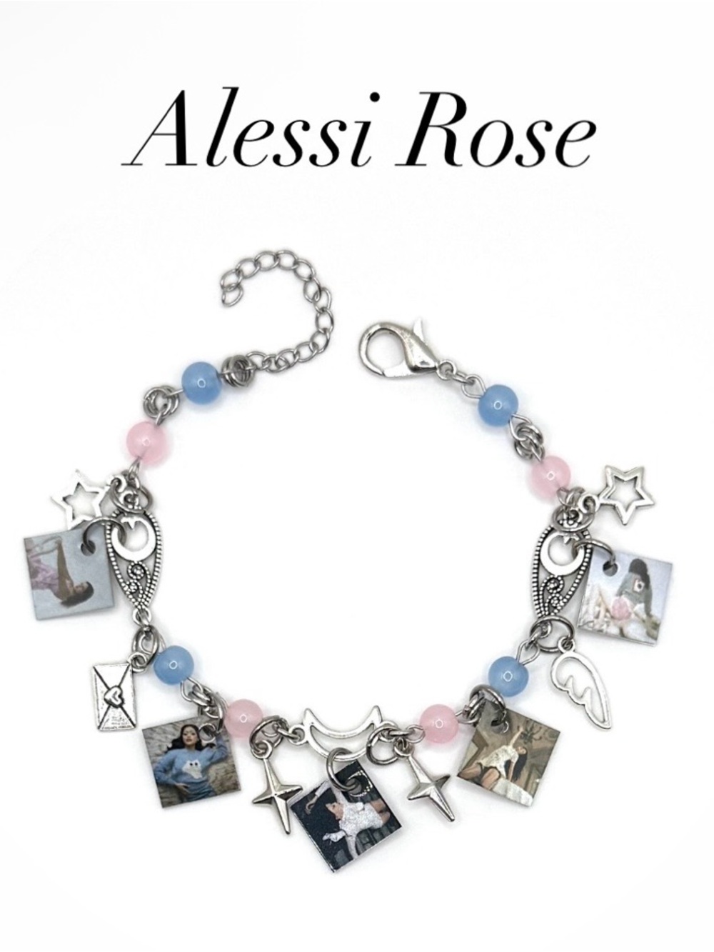Alessi Rose Indie Music Miniature Album Charm Bracelet
